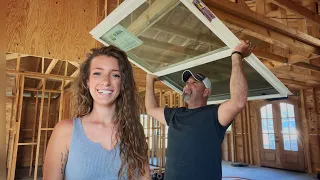 Building Our Own Home Ep. 28 |Couple Installs Kitchen Windows & Fiber Cement Siding!