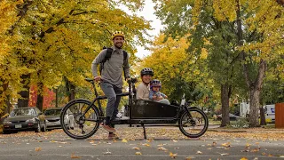 Family Cargo Bike Riding in Colorado