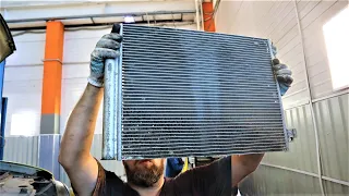 Замена радиаторов кондиционера и основного на Рено Дастер Metaco