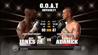 Roy Jones Jr vs Tomasz Adamek | Fight Night Round 4 | G.O.A.T difficulty