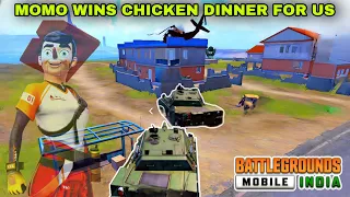 BGMI | WE FOUND TWO TANKS & MOMO WINS THE CHICKEN DINNER FOR US