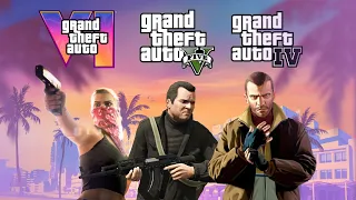 COMPARANDO OS PRIMEIROS TRAILERS - GTA IV, GTA V e GTA VI