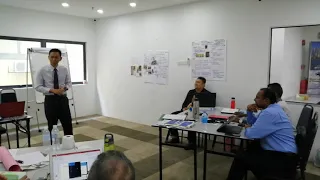 Debrief Session by Master Trainer Chan Chin Pern on Day 4 of Train-the-Trainer Mar 2019