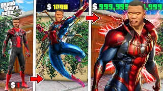 $1 SPIDER MAN to $1,000,000,000 SPIDER MAN in GTA 5