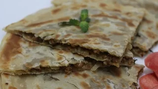 QEEMA PARATHA  {stuffed mince paratha }