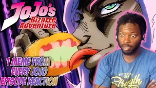 Non JoJo Fan Reacts to  1 Meme From Every Jojo Episode Reaction | THEY STRAIGHT WILD OUT HERE!!!