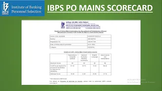 IBPS PO MAINS SCORECARD 2021-22. #ibps #scorecard #POmains #LearningEdified