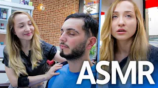 INSTANT SLEEP In Barber Shop | Sleep Fast With Beautiful Dila's ASMR HEAD MASSAGE