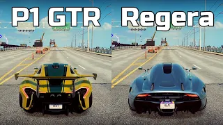 NFS Heat: McLaren P1 GTR vs Koenigsegg Regera - Drag Race