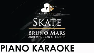 Bruno Mars, Anderson .Paak, Silk Sonic - Skate - Piano Karaoke Instrumental Cover with Lyrics