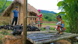 Installing a faucet system for daily life, Wife and daughter visit the farm - Days 28