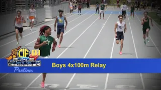 2023 TF - CIF-ss Prelims (D1) - 4x100 (Boys, all 5 heats)