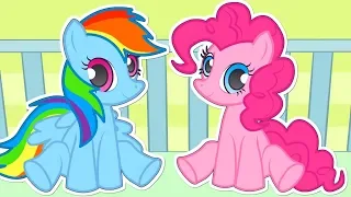 FIVE LITTLE BABIES with Baby Ponies 🎶 Nursery Rhymes for Toddlers