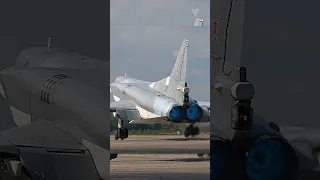 TU-22M3 Bomber Taking Off with Afterburners: A Powerful and Beautiful Sight #shorts