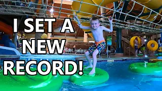 I Set A New Record On The Frog Bog Log Walk At The Great Wolf Lodge Water Park Jumping The Lily Pads