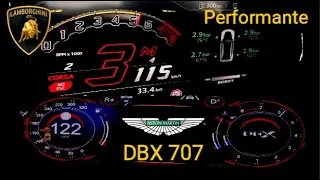 2023 Lamborghini Urus Performante 666 HP VS Aston Martin DBX 707 Acceleration 0-200 km/h
