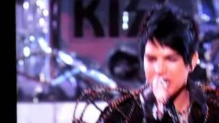 Adam Lambert singing with Kiss on American Idol