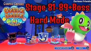 Bubble Bobble 4 Friends - Stage 81-89 + Boss! Solo Gameplay [Cosmic Canopy] HARD MODE!