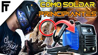 Como soldar con Electrodo revestido Para principiantes primeros pasos con máquina inversora