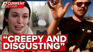 Man confronted after being caught recording his flatmate on the toilet | A Current Affair