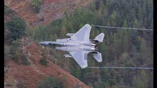 Three USAF F15 on a Low Level training sortie through the Lake District.