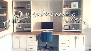 DIY Built-In Desk and Shelves - IKEA Billy Bookcase Hack