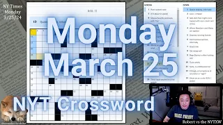 Doing all the games on a Monday [0:08/2:41]  ||  Monday 3/25/24 New York Times Crossword