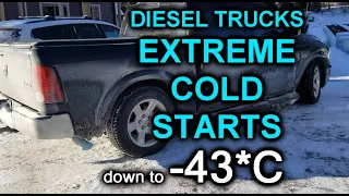 DIESEL TRUCKS COLD STARTS COMPILATION! -40*C Duramax, Cummins, Powerstroke in EXTREME cold. S4E18