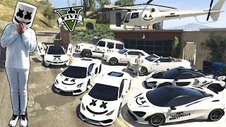 GTA 5 - Stealing Marshmello's Luxury Cars With Franklin | (Real Life Cars #02)