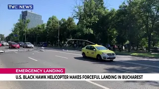 [NEWS FLASH] U.S. Black Hawk Helicopter Makes Forceful Landing In Bucharest