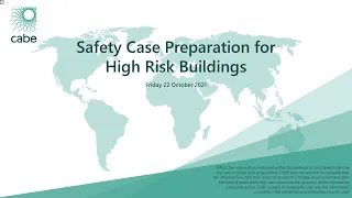 Webinar: Safety Case Preparation for High Risk Buildings