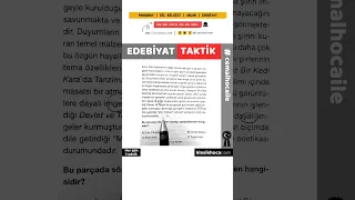 AYT Edebiyat Soru Çözümü | Taktik 137 | #cemalhocaile  | #ayt2023 | #aytedebiyat #yks2023