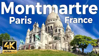 Montmartre, Paris, France Walking Tour (4k Ultra HD 60 fps) - With Captions