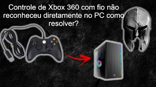 Controle de xbox 360 com fio não reconheceu diretamente no Windows como resolver?