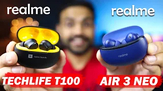 Realme Air 3 NEO VS TECHLIFE T100 || Which one is best in Audio || Mic test || Detailed comparison