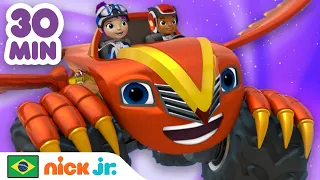 Blaze e os Monster Machines | Transformações Incríveis de Blaze em Animais | Nick Jr. em Português