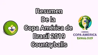 Resumen de la Copa América de Brasil 2019 Countryballs