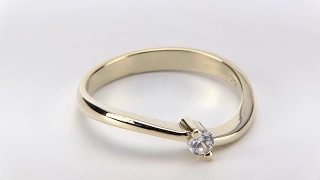 14K Gelbgold Verlobungsring mit Diamant VR0115