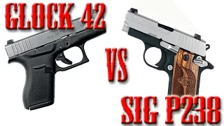 Glock 42 vs Sig Sauer P238 Pocket Pistol Showdown
