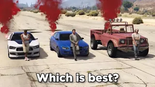 GTA 5 ONLINE : MICHAEL VS FRANKLIN VS TREVOR (WHO'S CAR IS BEST ?)🔥🚗