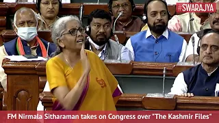The Kashmir Files: FM Nirmala Sitharaman Hits Out At Congress Over Its "Tweets Of Denial"