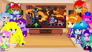 The 4 Rainbooms, Cozy Glow, Lemon, & The 4 Dazzlings react to Fnf Tabi vs Agoti! (So, so awesome!😃)