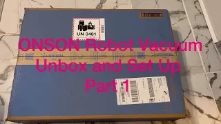 ONSON Robot Vacuum, Unboxing, Set Up , Assembly Part 1- Model BR151