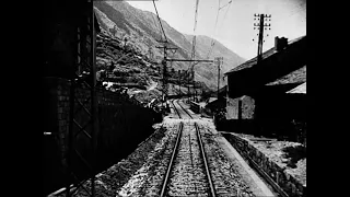 Le transpyrénéen, d'Ax-les-Thermes à la Tour de Carol, via Mérens-les-Vals en 1930.