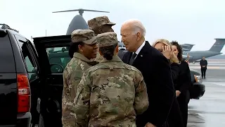 Bidens Arrive in Delaware for Dignified Transfer of Three Americans Killed in Jordan | VOA News