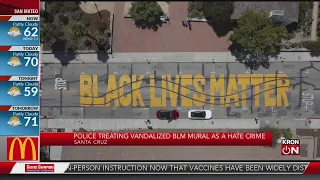 Police treating vandalized BLM mural as a hate crime