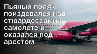 Пьяный поляк поиздевался над стюардессами в самолете и оказался под арестом