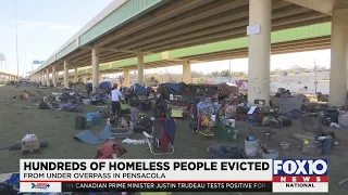 More than 100 evicted from Pensacola homeless encampment