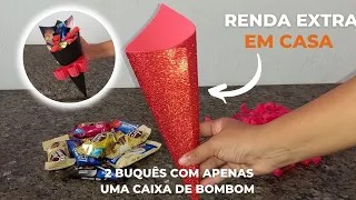 COMO FAZER BUQUÊ DE BOMBONS - De forma fácil e econômica - FAÇA E VENDA 🌼