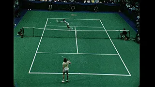 Arthur Ashe vs Bjorn Borg At The 1974 World Tennis Championship -  May 1974